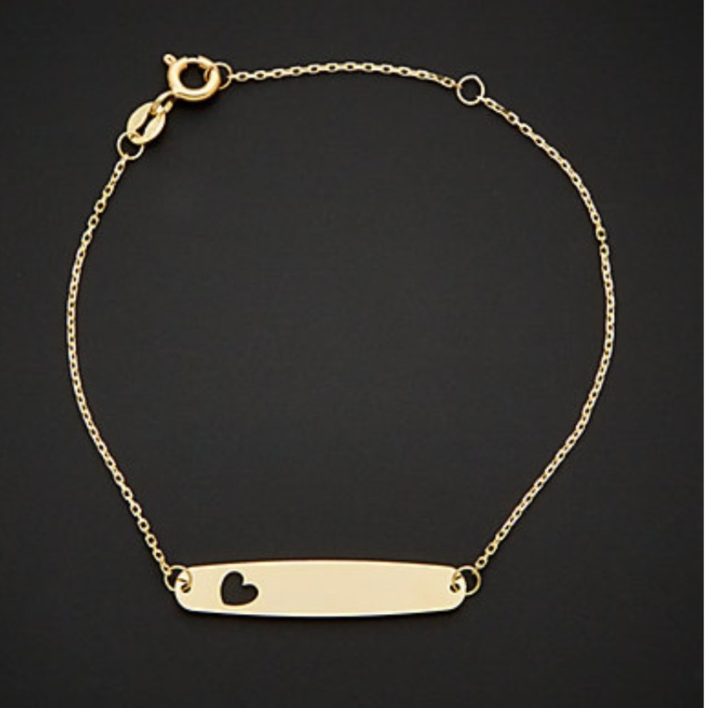 🤍New! 14k Solid Italian Gold Heart Bracelet